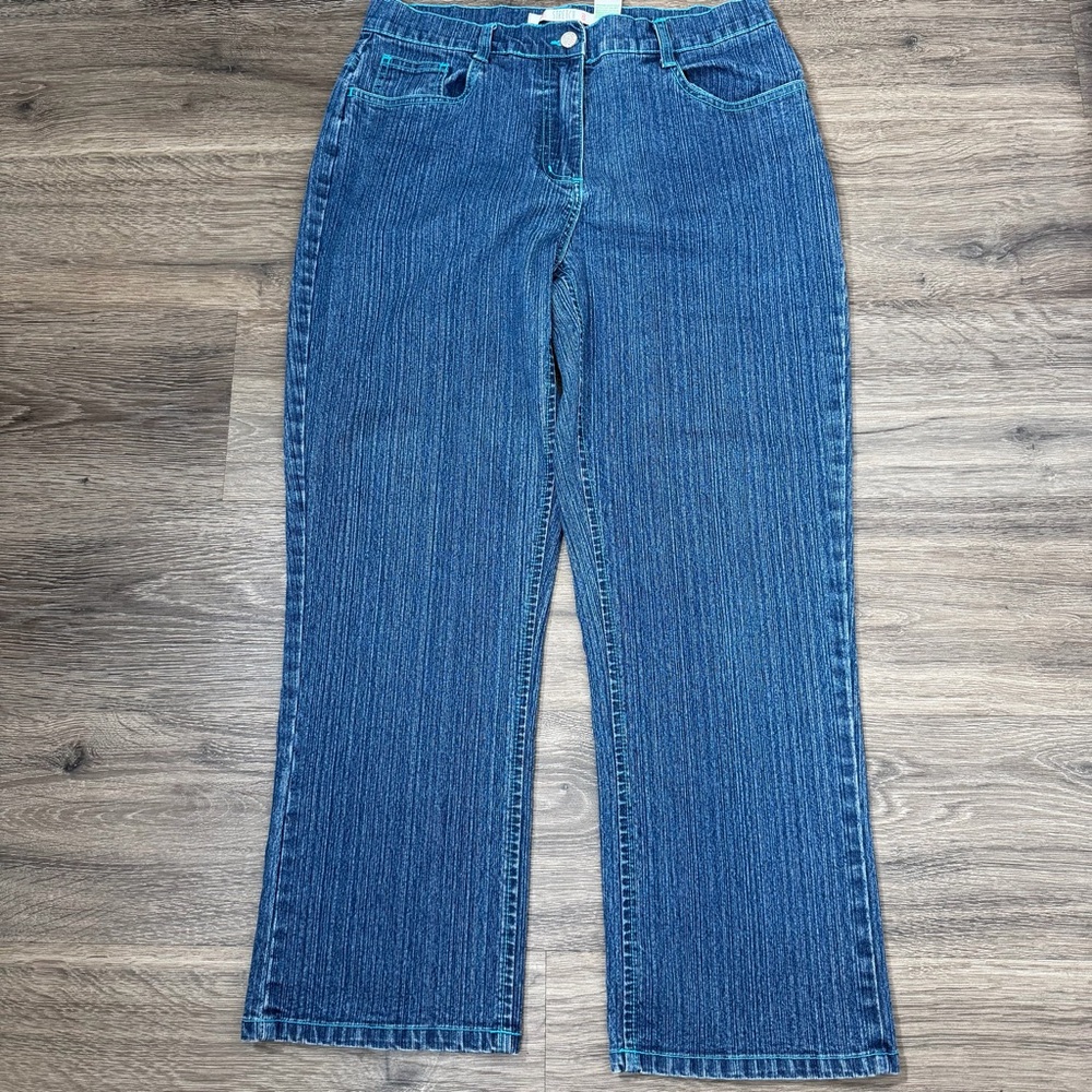 Bill Blass Stretch Jeans Women Size 10‎ Blue Bootcut High Rise Vintage Y2K